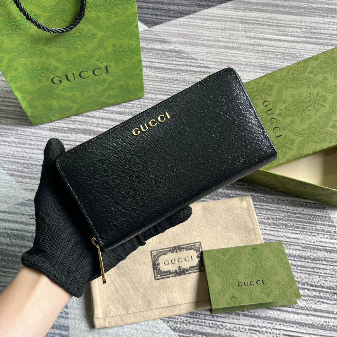 Pronta Entrega – Carteira Modelo Gucci GG com Zíper de Couro