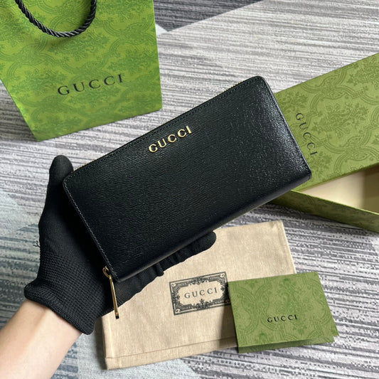 Pronta Entrega – Carteira Modelo Gucci GG com Zíper de Couro
