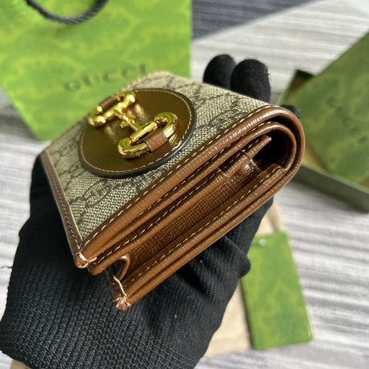 Pronta Entrega – Porta-cartões Modelo Gucci Horsebit 1955