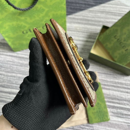 Pronta Entrega – Porta-cartões Modelo Gucci Horsebit 1955