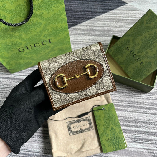 Pronta Entrega – Porta-cartões Modelo Gucci Horsebit 1955