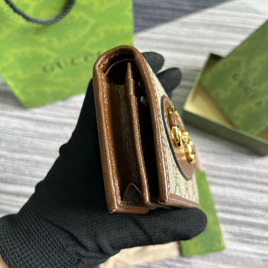 Pronta Entrega – Porta-cartões Modelo Gucci Horsebit 1955
