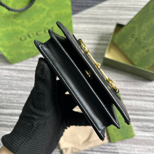 Pronta Entrega – Carteira Porta Cartões Modelo Gucci Horsebit 1955
