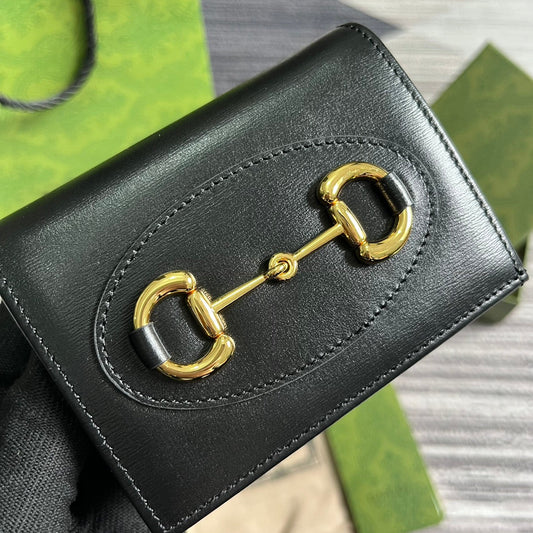 Pronta Entrega – Carteira Porta Cartões Modelo Gucci Horsebit 1955