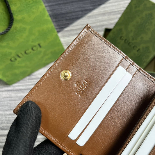 Pronta Entrega – Carteira Porta Cartões Modelo Gucci Horsebit 1955