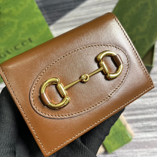 Pronta Entrega – Carteira Porta Cartões Modelo Gucci Horsebit 1955