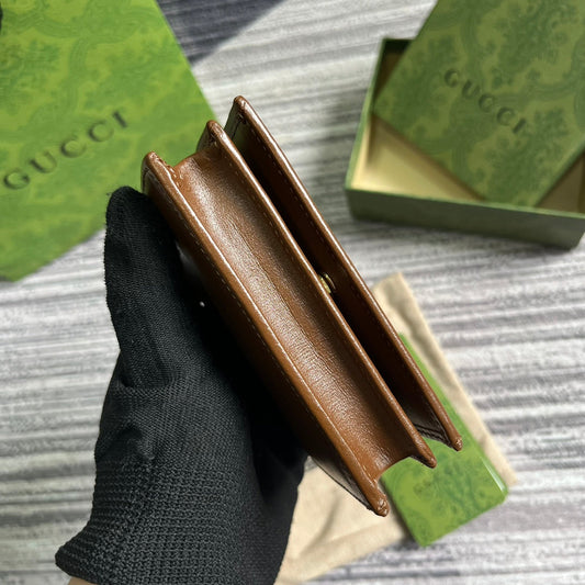 Pronta Entrega – Carteira Porta Cartões Modelo Gucci Horsebit 1955
