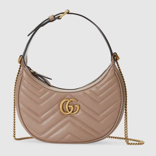 Pronta Entrega – Bolsa Gucci Mini GG Marmont Meia Lua